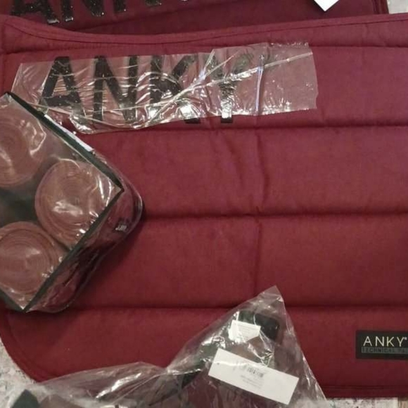Anky " New Maroon" full dressage pad and polos. Both new with tags. - Picture 3 of 5